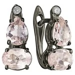Женские Серьги Серебро Камень натуральный Кварц