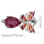 Женские Кольца Серебро Камень натуральный Рубин