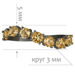 Женские Кольца Серебро Камень натуральный Цитрин