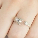 Женские Кольца Серебро Камень натуральный Фианит