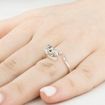 Женские Кольца Серебро Камень натуральный Фианит