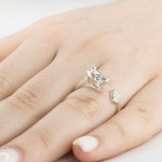 Женские Кольца Серебро Камень натуральный Фианит