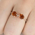 Женские Кольца Серебро Камень натуральный Цитрин
