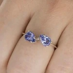 Женские Кольца Серебро Камень натуральный Танзанит