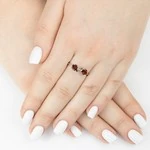 Женские Кольца Серебро Камень натуральный Гранат
