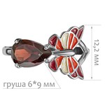 Женские Кольца Серебро Камень натуральный Гранат