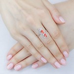 Женские Кольца Серебро Камень искусственный Нанокристалл