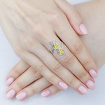 Женские Кольца Серебро Камень искусственный Нанокристалл