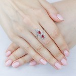 Женские Кольца Серебро Камень искусственный Нанокристалл