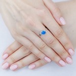 Женские Кольца Серебро Камень искусственный Нанокристалл