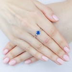 Женские Кольца Серебро Камень искусственный Нанокристалл