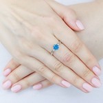 Женские Кольца Серебро Камень искусственный Нанокристалл