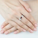 Женские Кольца Серебро Камень натуральный Гранат