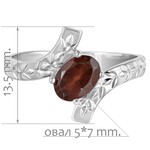 Женские Кольца Серебро Камень натуральный Гранат