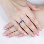 Женские Кольца Серебро Камень натуральный Сапфир