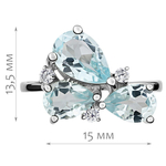 Женские Кольца Серебро Камень натуральный Топаз