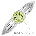 Женские Кольца Серебро Камень натуральный Хризолит