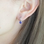 Женские Серьги Серебро Камень натуральный Сапфир