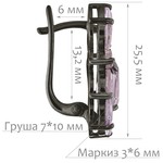 Женские Серьги Серебро Камень натуральный Аметист