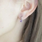 Женские Серьги Серебро Камень натуральный Аметист