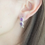 Женские Серьги Серебро Камень натуральный Аметист