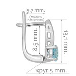 Женские Серьги Серебро Камень натуральный Топаз