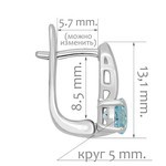 Женские Серьги Серебро Камень натуральный Топаз