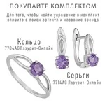 Женские Серьги Серебро Камень натуральный Аметист