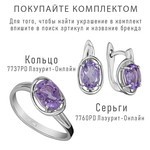 Женские Серьги Серебро Камень натуральный Аметист