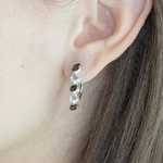 Женские Серьги Серебро Камень натуральный Раухтопаз