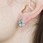 Женские Серьги Серебро Камень натуральный Апатит