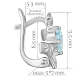 Женские Серьги Серебро Камень натуральный Топаз