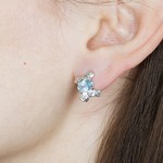 Женские Серьги Серебро Камень натуральный Топаз