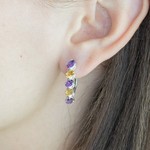 Женские Серьги Серебро Камень натуральный Аметист