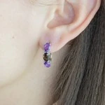 Женские Серьги Серебро Камень натуральный Аметист