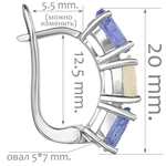 Женские Серьги Серебро Камень натуральный Опал