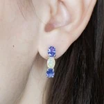 Женские Серьги Серебро Камень натуральный Опал