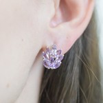 Женские Серьги Серебро Камень натуральный Аметист