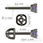 Женские Серьги Серебро Камень искусственный Нанокристалл