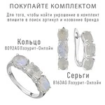 Женские Серьги Серебро Камень натуральный Лунный камень