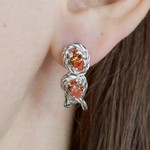 Женские Серьги Серебро Камень искусственный Нанокристалл