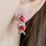 Женские Серьги Серебро Камень искусственный Нанокристалл