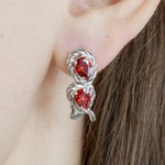 Женские Серьги Серебро Камень искусственный Нанокристалл