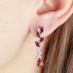 Женские Серьги Серебро Камень натуральный Гранат