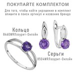 Женские Серьги Серебро Камень натуральный Аметист