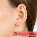 Женские Серьги Серебро Камень искусственный Нанокристалл