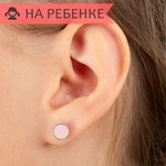 Женские Серьги Серебро Эмаль холодная Розовый кварц