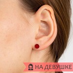 Женские Серьги Серебро Эмаль холодная