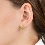 Женские Серьги Серебро Камень натуральный Хризолит