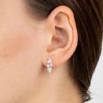 Женские Серьги Серебро Камень натуральный Лунный камень